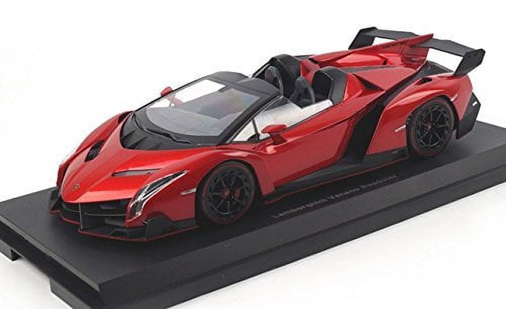 Lamborghini Veneno Roadster Diecast Model Car in Red 1:18 Scale by