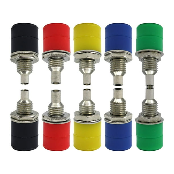 10PCS 4MM Banana Socket Binding Post Banana Plug Electrical Connector ...