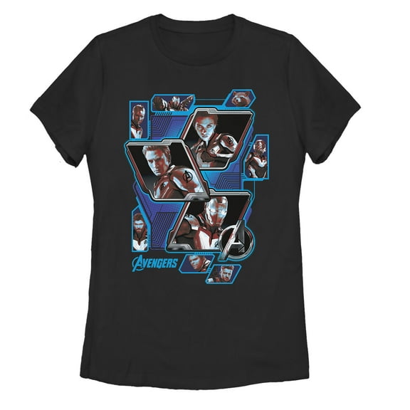 Women's Marvel Avengers: Endgame Hero Tech Panels Graphic Tee Black Small