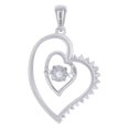 thumbnail image 3 of Auriga Fine Jewelry 925 Sterling Silver CZ Heart Sparkling Charm Pendant for Women, 3 of 4
