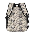 thumbnail image 4 of Fotbe Compass And Mountains In Bicycle Wheels Pattern Casual Backpack for School, Travel, and Outdoor Activities - Durable, Lightweight, and Comfortable, 4 of 5