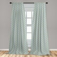 thumbnail image 5 of Ambesonne Shabby Flora Curtains, Summer Roses Bridal, Pair of 28"x63", Turquoise Pale Pink, 5 of 5
