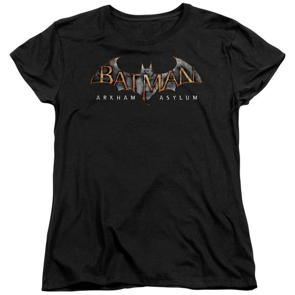 Batman Aa Arkham Asylum Logo S/S Women's T-Shirt Black