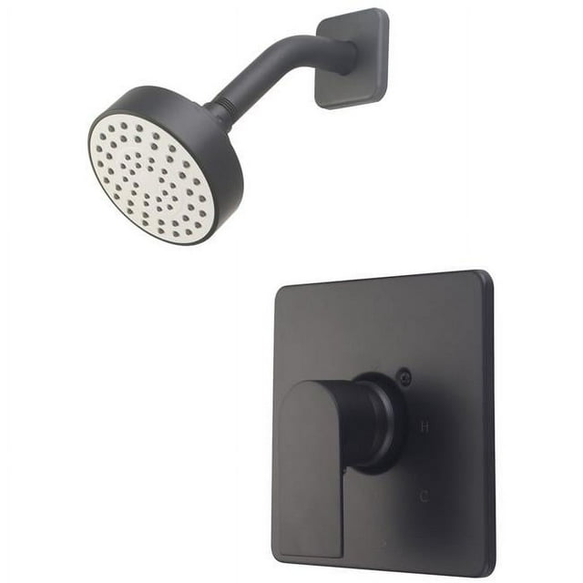 Olympia T-23912-MB Ensemble de Garniture de Douche à Poignée Unique, Noir Mat