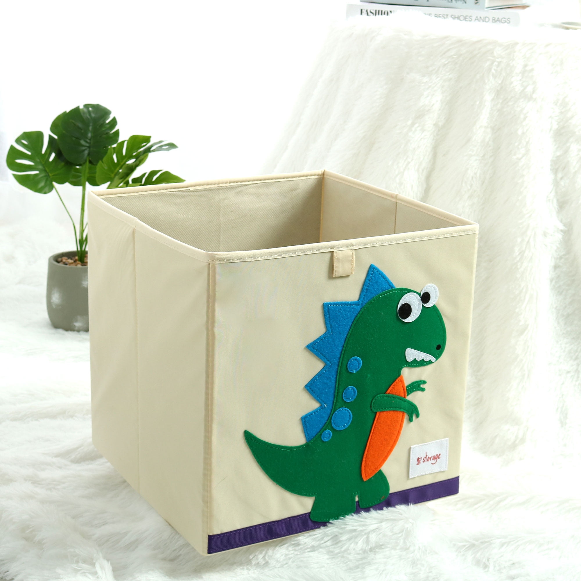 Foldable Fabric Storage Bin Cube Basket Toy Box for Closet or Shelf