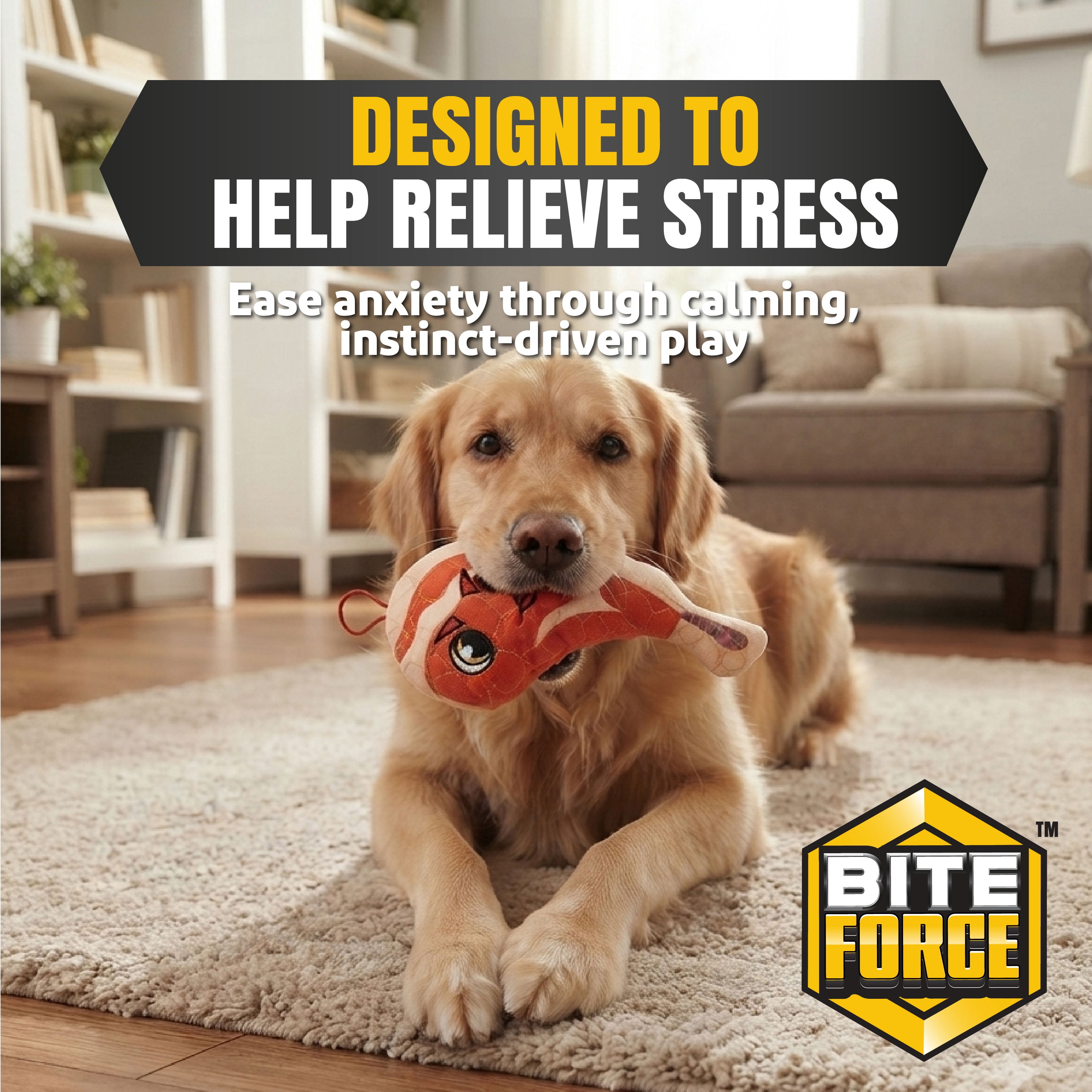 Bite Force Durable Steak Shaped Plush Dog Toy, Multi Layered and Reinforced Dog Toys for Aggressive Chewers