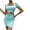 Light Blue, variant on Bigersell Club & Night Out Dresses Fashion Women Summer Short Sleeve Party Bandage Solid Color Mini Dress Cocktail Dresses Regular T-Shirt Dresses, Style 21689, Orange XL