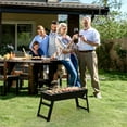 thumbnail image 5 of Gardenised Portable Standing Charcoal Grill Foldable Stainless Steel BBQ for Camping Backyard Tailgating Hiking Picnic Travel Beach Party Garden Gathering Poolside Cooking Skewers & Outdoor Barbecue, 5 of 6