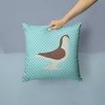 thumbnail image 2 of Large Pigeon Blue Check Fabric Decorative Pillow, 2 of 4
