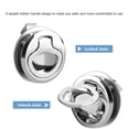 thumbnail image 3 of Stainless Steel Flush Pull Slam Lock Round Pull Lock for RV Boat Deck Cover Door Cabinet Hardware Door Locking Style (B) 2pcs, 3 of 5