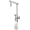 Chrome, variant on Pot Filler Wall Mounted Single Cold Kitchen Faucet with Side Sprayer, 360° Swivel Kitchen Sink Faucet with Double Joint Swing Arm, Brass Heighten Mop Pool Faucet,Black