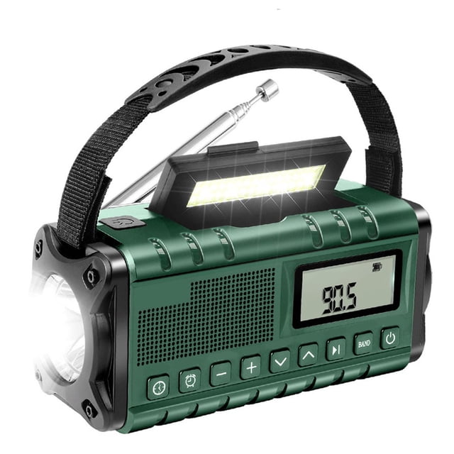 Hand-Cranked Weather Radio AM/FM Solar Mobile Power Hand-Cranked Charger 10000MA