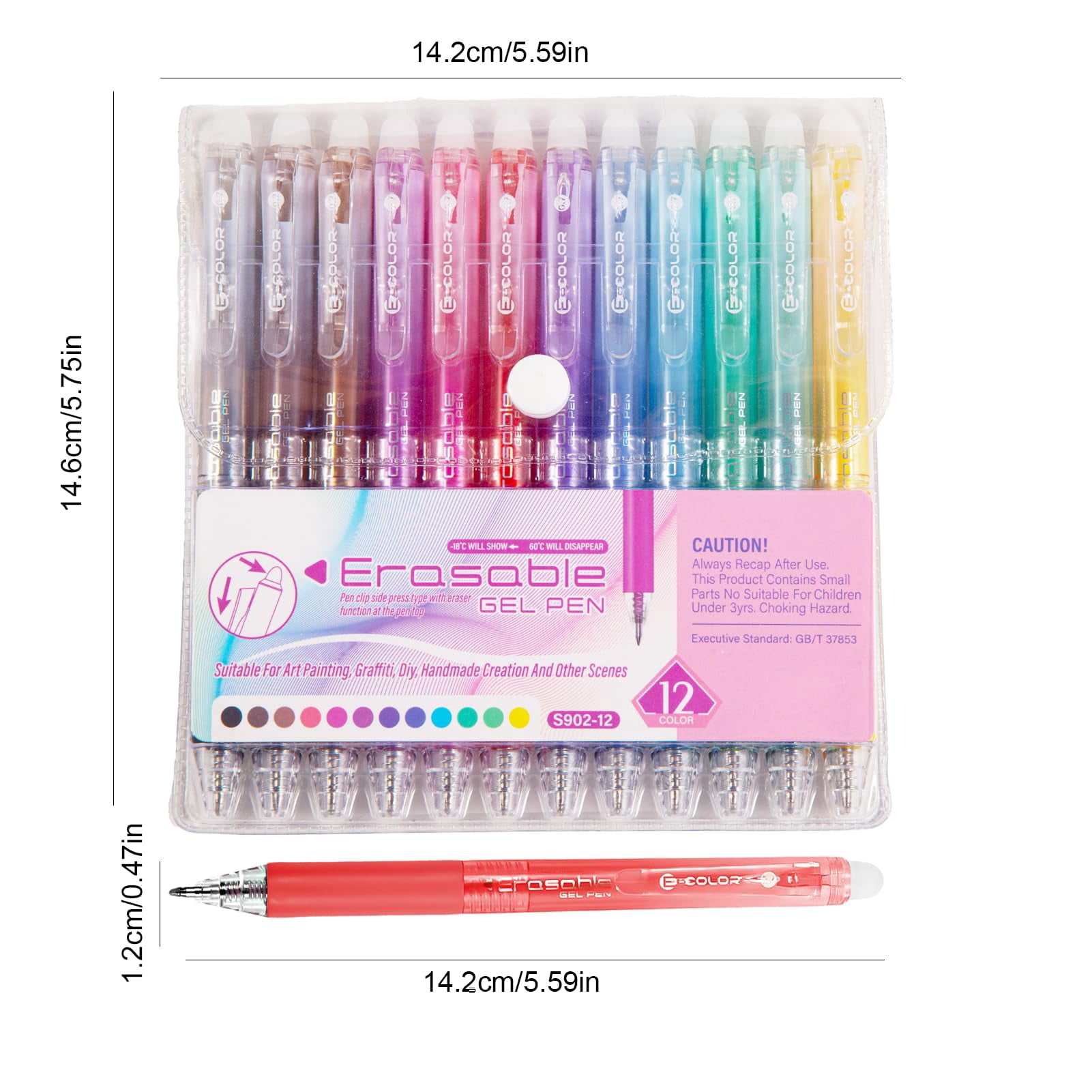 24Pcs Erasable Gel Pens, Retractable Colored Fine Point 0.7 mm, Quick-Drying, Comfort Grip Writing Pens for Drawing, Writing, Planning, and Crossword Puzzles (24 Colors)