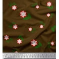 thumbnail image 1 of Soimoi Rayon Fabric Leaves & Floral Artistic Print Fabric by The Yard 42 Inch Wide, 1 of 3