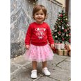 thumbnail image 5 of Cjfdfy Toddler Baby Girl Christmas Outfit Candy Cane Cutie Long Sleeve Sweatshirt And Pink Tutu Skirt Cute My First Christmas Warm Fall Winter Clothes 6M-4Y, 5 of 9