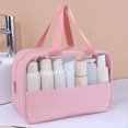 thumbnail image 2 of LCXmlly Portable Storage Bag Large Capacity Waterproof Portable Toiletry Makeup Pouch Organizer Clear PVC Travel Pouch with Zipper Handle, 2 of 9
