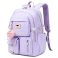 thumbnail image 1 of Mochila para portátil LXYGD de 15,6 pulgadas para niños de primaria y secundaria, color morado, 1 of 6