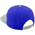 thumbnail image 2 of Daxton Classic Snapback Hat Old English Font Alphabet A to Z Flat Bill Visor Cap, Royal Light Grey Hat, White O, 2 of 2