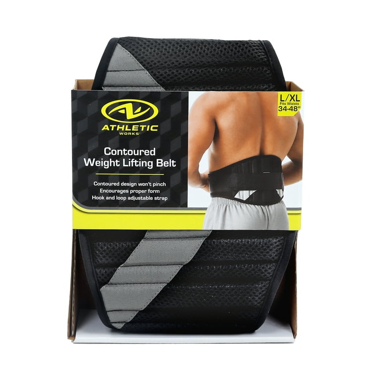Athletic Works Weightlifting Belt, Large/ XL in black & gray