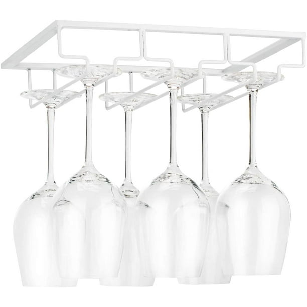 Wine Glass Rack, Under Stemware Wine Glass Holder, Bar for Kitchen Restaurant, Metal