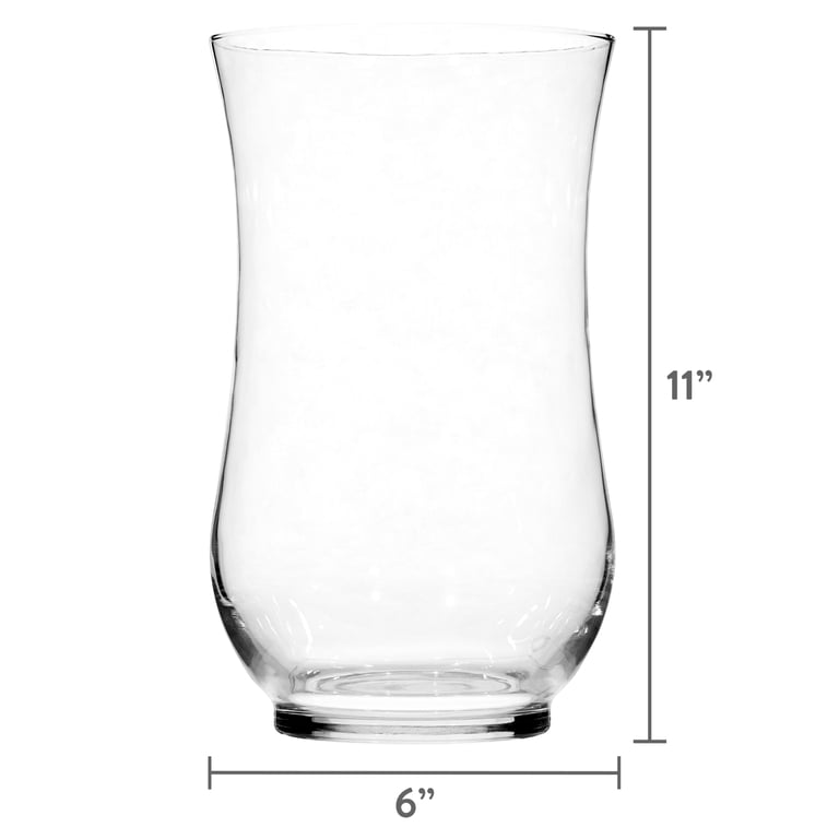 Mainstays Clear Curved Glass Hurricane Candleholder 11 inch