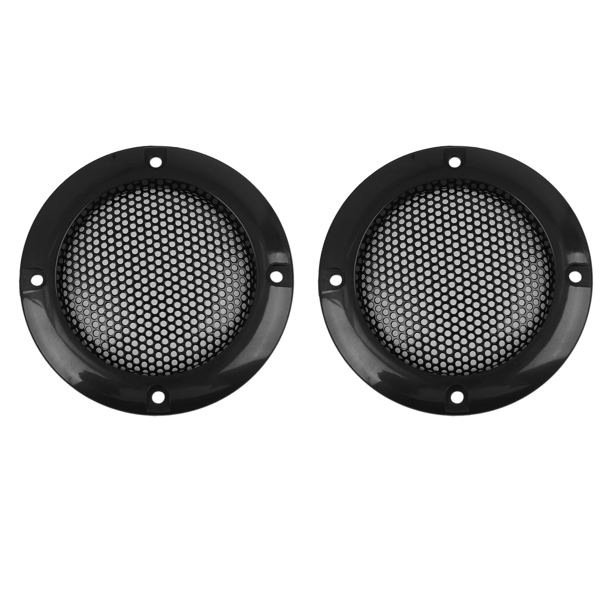 2 pcs 2" Black Round Car Speakers Cover Steel Mesh Sub Woofer Subwoofer