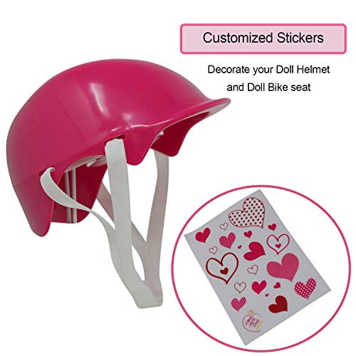 Doll Bike Seat Carrier with Helmet and Stickers No Tools Required Walmart