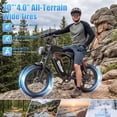 thumbnail image 4 of Moveloop T2 Ebikes for Adults, 750W Motor 28MPH Electric Bike, Up to 70 Miles Range, 48V 15.6Ah Battery 20" Fat Tire Mountain E-Bike, Full Suspension, NFC Unlock, Class 3, 4 of 6