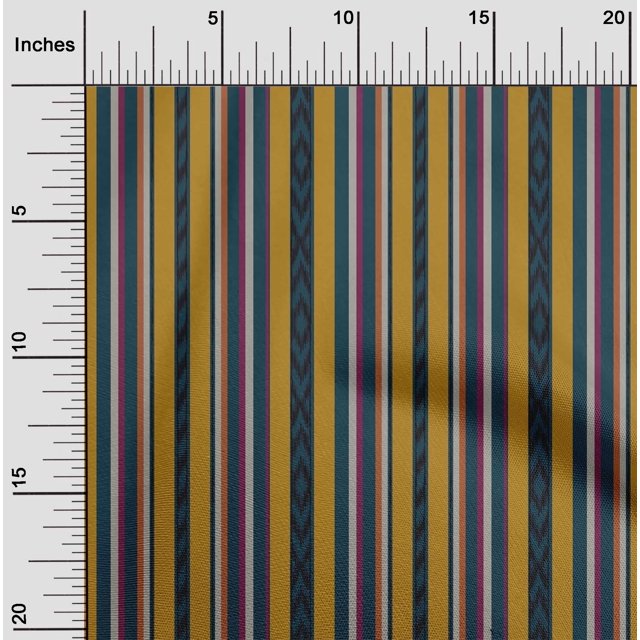 oneOone Viscose Chiffon Fabric Stripe Ikat Print Sewing Fabric BTY 42 Inch Wide