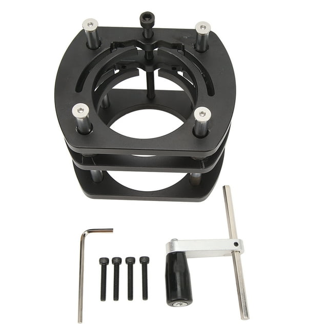 Base de mesa elevadora para fresadora de corte, sistema de elevación de fresadora de aleación de aluminio con sujeción de 4 mordazas, color negro