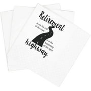 20pcs Funny Retirement Quotes Cocktail Napkins, Retirement Is Not The End Of The Road It Is The Begining Of The Open Highway Cocktail Napkins , 5x5" (Retirement Is Not End Of Road) 5"x5"