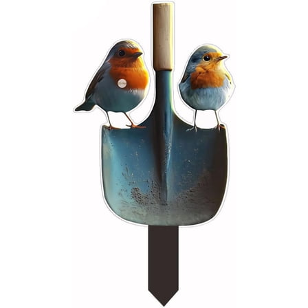 Bpyeka Shovel Garden Stakes 2D Acrylic Signs Landscaping Decorations Yard Garden Ornament,Home Improvement,Household Essentials