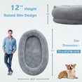 thumbnail image 3 of FICISOG Luxury Warm Human Sized Dog Bed for People, 72" x 51" x 11"Large Size Fluffy Bean Bag Cloud Bed for Adults, Pets, Kids Doze Off - Removable & Washable Fur Cover - Non-Slip Bottom, 3 of 12