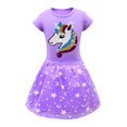 thumbnail image 1 of KidsGirlsUnicornPrincessDressTulleSwingDressesBirthdayParty, 1 of 3