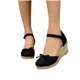 thumbnail image 4 of Amzcrzy Zapatos de mujer,Zapatos de mujer,Zapatillas de mujer, Sandalias de cuña para mujer, punta cerrada, correa de hebilla, cómodas, informales, de verano. Sandalias Mujer Zapatillas De Casa, 4 of 5