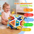 thumbnail image 3 of SaveJoy 22-in-1 Montessori Activity Cube, Sensory Busy Toy for Toddlers 3+, Interactive Learning Toy, Educational Gift for Boys and Girls, 3 of 8