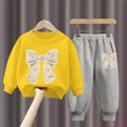 thumbnail image 2 of yboeqw Girls Outfit Toddler Baby Girl Long Sleeve Sweatshirt Long Pants Clothes Fall Winter 1T-10T,Size 5-6 Years, 2 of 4