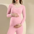 thumbnail image 4 of Neewe Women's Maternity Pregnant Top Solid Color Round Neck Long Sleeved Top To Be Worn As A Base During Pregnancy, 4 of 7