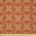 thumbnail image 2 of Ambesonne Geometric Fabric by the Yard Microfiber, Twinkle-Like Shapes Art, 10 Yards, Burnt Sienna Vermilion, 2 of 2