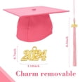 thumbnail image 4 of Graduation Cap with 2024 Tassel Black Graduation Cap Tassel for Graduation Cap 2024 for High School Bachelor Master Unisex Adult Grad Cap Graduation Cap Decorations Kit, 4 of 4