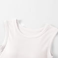 thumbnail image 5 of Women's Padded Tank Top with Built-in Bra and Wide Straps Featuring Round Neck Cropped Design White XL, 5 of 7
