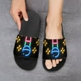 thumbnail image 6 of GZHJMY Stylish Slides for Women Men, Kpop Microphone Neon Light Soft Flexible Slip-on Sandals Slippers, 6 of 7