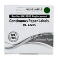 thumbnail image 6 of HOUSELABELS Compatible with DK-2205 Replacement Roll for Brother QL Label Printers; GREEN Continuous Length Labels; 2-4/9" x 100 feet (62mm*30.48m) - 50 Rolls, 6 of 8