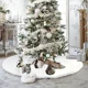 thumbnail image 2 of 78/90/122cm Christmas Tree Skirts White Plush Mat Navidad Plush Skirt Xmas Tree Base Mat Ornament New Year Christmas Home Decor, 2 of 5