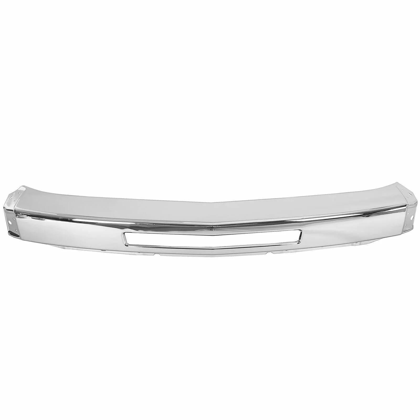 Suitable for Chrome Steel Impact Bar for 2007-2013 Chevy Silverado 1500/2500/3500 Pickup Front Bumper - Replacement for GM1002831 & 15941850