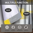 thumbnail image 2 of Grey and Yellow Blackout Kitchen Curtains Tiers and Valances Set 3 Piece for Windows Grey White Kitchen Window Curtains Set,Modern Abstract Art Valances for Living Room(36" Tiers Set), 2 of 5