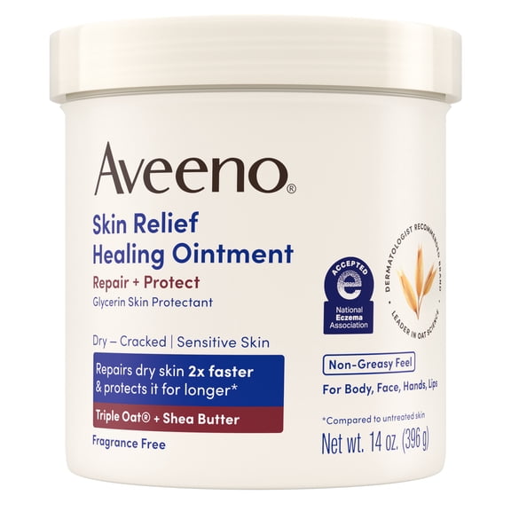 Aveeno Skin Relief Healing Ointment for Body & Face 14 oz Jar