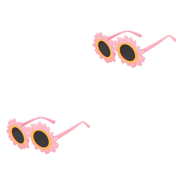 Minnieouse Gafas de protección solar Elementos de carcasa de PC Ropa Gafas de fiesta Decoraciones redondas Ropa de sol para niños Playa de verano Rosa 2piezas Minnieouse CBP263153