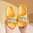 thumbnail image 2 of Viluyesy Unisex Children's Reversible Summer Slippers – Fashionable Casual Indoor Bathroom Footwear with Thickened Sole and Dual-Side Design Yellow Size 13 Little Kid, 2 of 6