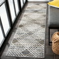 thumbnail image 3 of SAFAVIEH Montage Hedley Geometric Indoor/Outdoor Area Rug, Dark Grey/Grey, 6'7" x 6'7" Square, 3 of 10